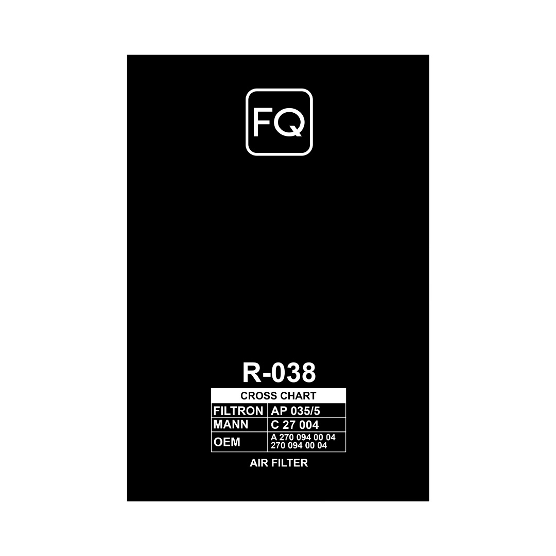 Фильтр воздушный FQ R-038