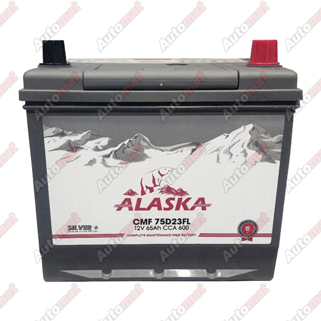Аккумуляторная батарея ALASKA CMF 65 FL 75D23 silver+