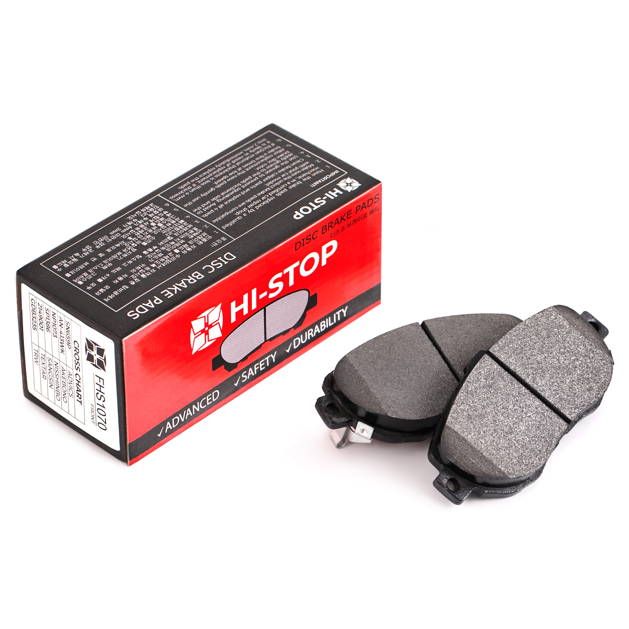 Колодки тормозные дисковые HI-STOP FHS1070 / SN659P / AN-413WK / NP1073 / 0 986 494 211
