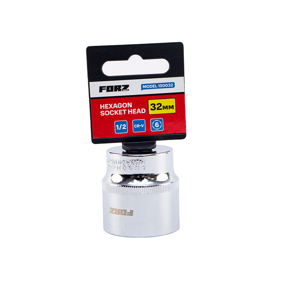 Головка торцевая шестигранная FORZ (1/2), 32 мм, CrV