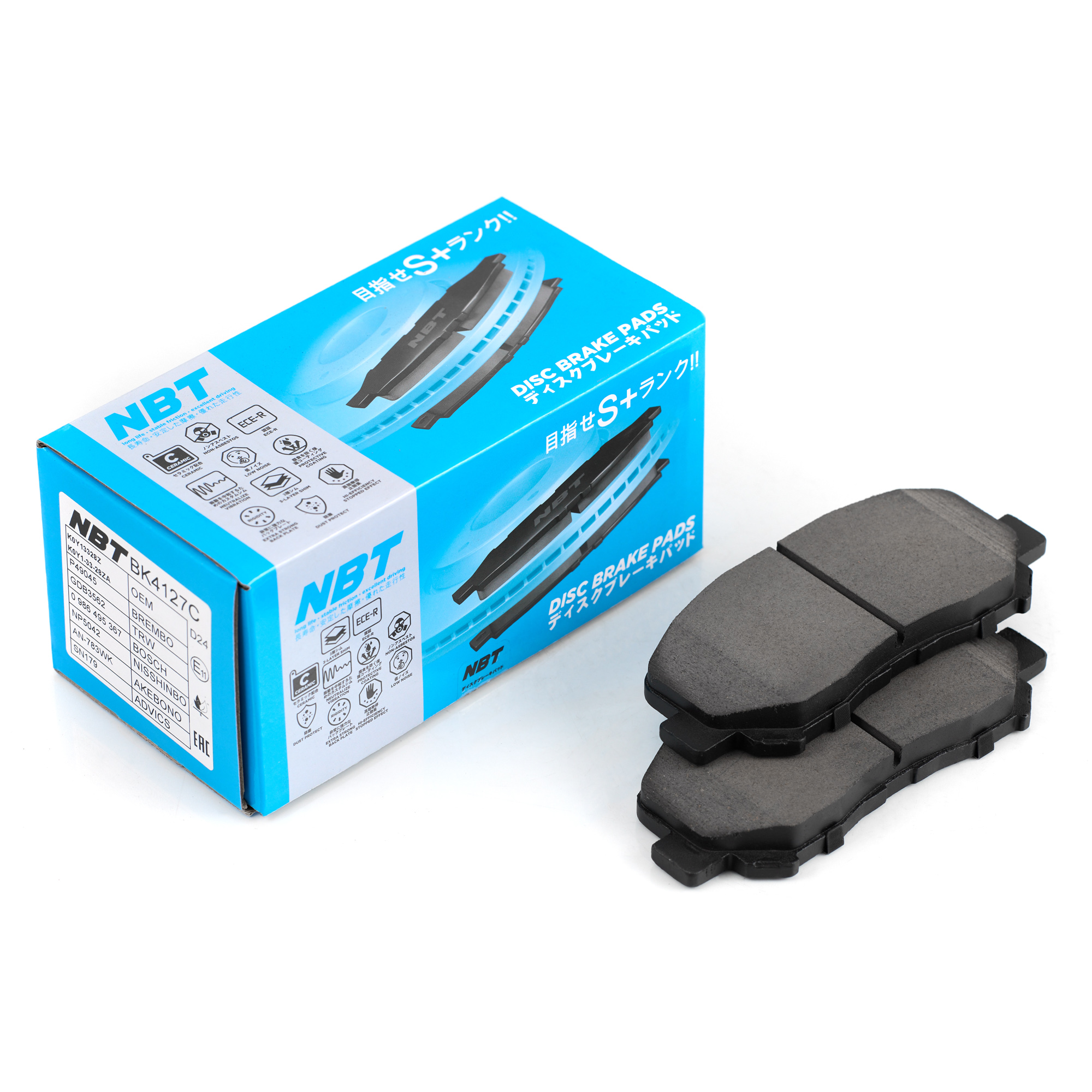 Колодки тормозные дисковые NBT BK4127C / SN179 / AN-783WK / NP5042 / 0 986 495 367 / SP1671 / 2556401 / GDB3562 / P49045 / AV4401 / GP03155 / D3155H