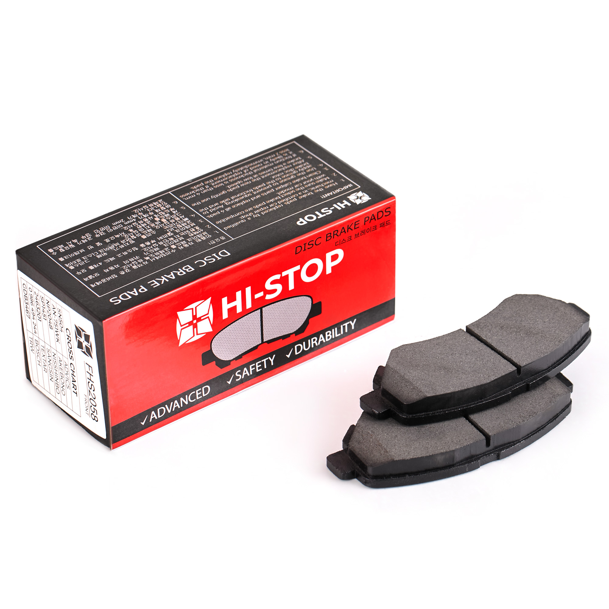 Колодки тормозные дисковые HI-STOP FHS2058 / SN504 / AN-751WK / NP2048 / 0 986 494 244