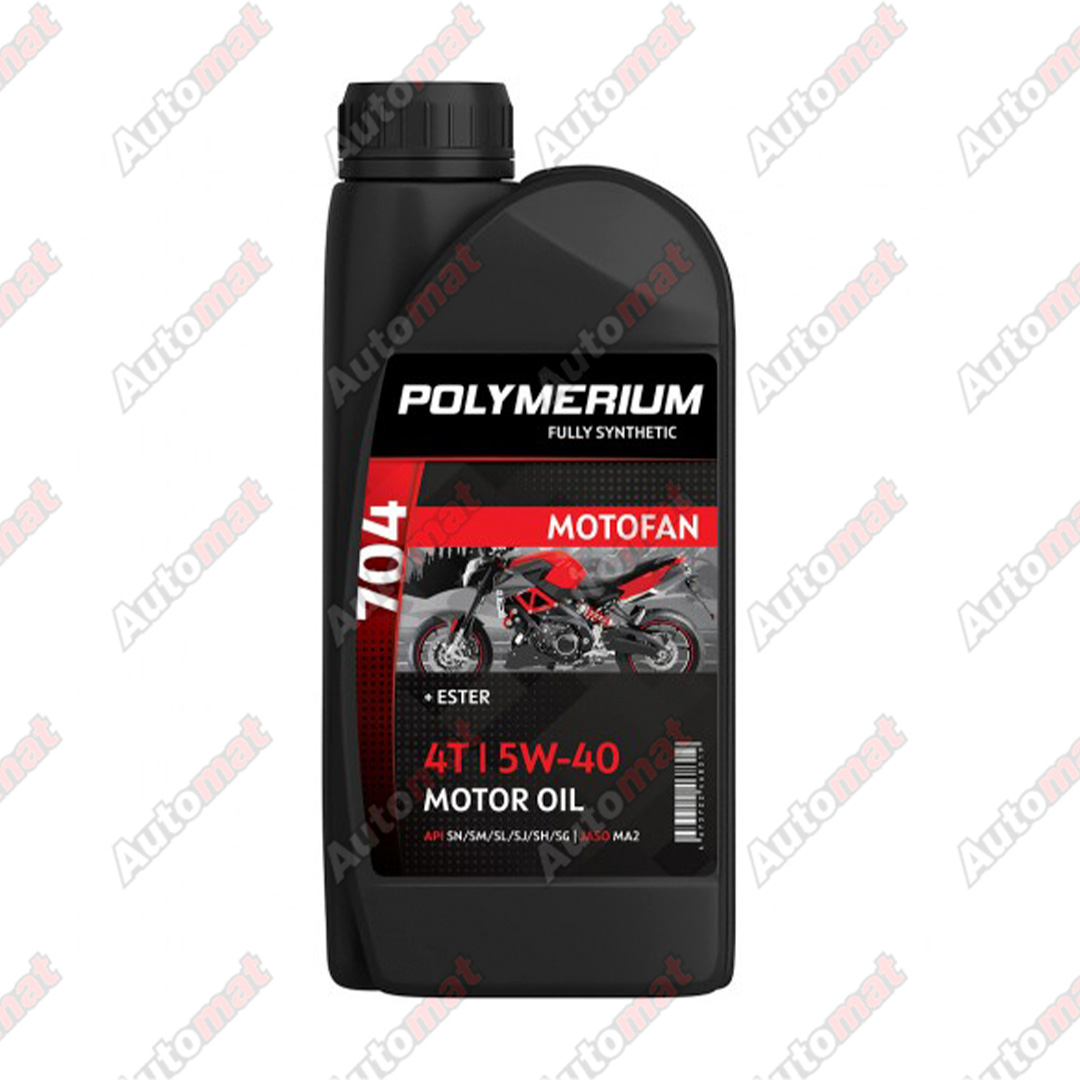 Масло моторное POLYMERIUM MOTO-FAN 4T 704 (7100) 5W-40, 1л