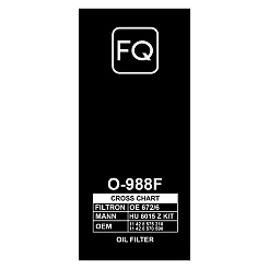 Фильтр масляный FQ O-988F / HU 6015 z KIT